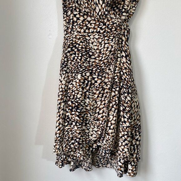 Free people leopard print wrap ruffle mini dress - Picture 15 of 16